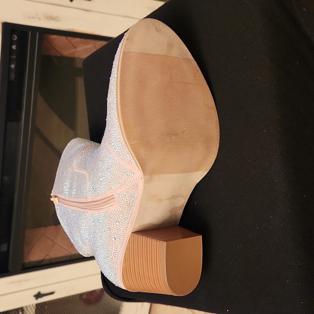 Torrid Silver Ankle Boots with Rhinestones - Picture 4 of 4
